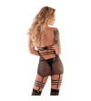 LIVCO CORSETTI FASHION - ALVANI CF 90577 CORSET + BAS + STRING NOIR S/M