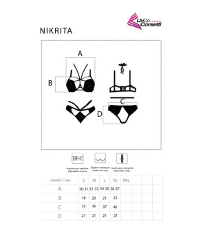 LIVCO CORSETTI FASHION - PEIGNOIR + CHEMISE + STRING MELISENDA CF 1709 NOIR S