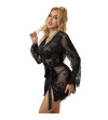 SUBBLIME - 953768 CHEMISIER DE NUIT EN DENTELLE + STRING NOIR L/XL