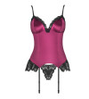LIVCO CORSETTI FASHION - AGRAFENA CF 90436 CORSET + STRING BORDEAUX L/XL