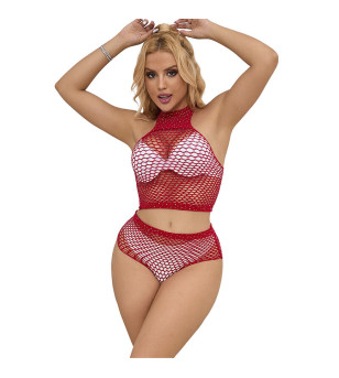 SUBBLIME - 952402 ENSEMBLE RESILLE AVEC LOSANGES ROSES TAILLE UNIQUE