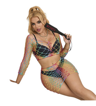 SUBBLIME - 952440 ENSEMBLE 2 PIÈCES RÉSEILLE MANCHES LONGUES ARC-EN-CIEL TAILLE UNIQUE