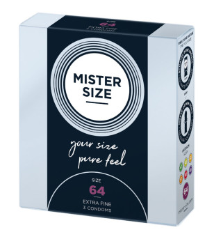 MISTER SIZE - PRÉSERVATIFS TAILLE XXL 64 MM (3 UNITÉS)