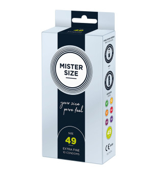 MISTER SIZE - PRÉSERVATIF TAILLE S 49 MM (10 UNITÉS)