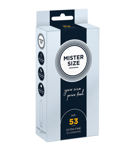 MISTER SIZE - PRÉSERVATIF TAILLE M 53 MM (10 UNITÉS)