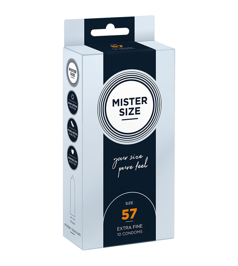 MISTER SIZE - PRÉSERVATIF TAILLE L 57 MM (10 UNITÉS)