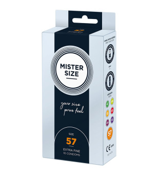 MISTER SIZE - PRÉSERVATIF TAILLE L 57 MM (10 UNITÉS)