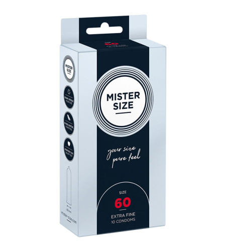 MISTER SIZE - PRÉSERVATIF TAILLE XL 60 MM (10 UNITÉS)