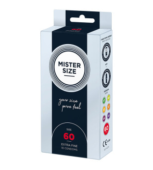 MISTER SIZE - PRÉSERVATIF TAILLE XL 60 MM (10 UNITÉS)