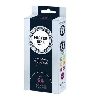 MISTER SIZE - PRÉSERVATIFS TAILLE XXL 64 MM (10 UNITÉS)