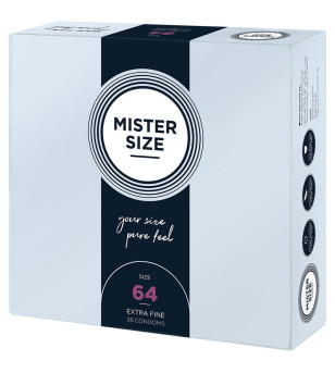 MISTER SIZE - PRÉSERVATIFS TAILLE XXL 64 MM (36 UNITÉS)