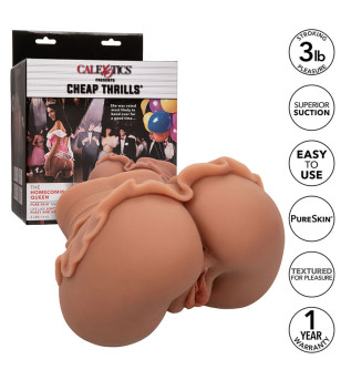 CALEXOTICS - LA REINE DU RETOUR À LA MAISON MASTURBATEUR DOUBLE RÉALISTE CARAMEL