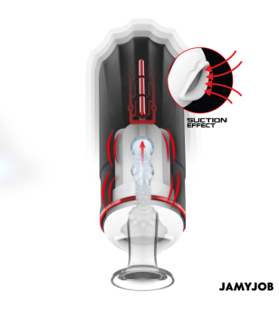 JAMYJOB - MASTURBATEUR BUCCAL AUTOMATIQUE MEGABITE 5 MODES D'ONDES STIMULANTES ET DE VIBRATIONS