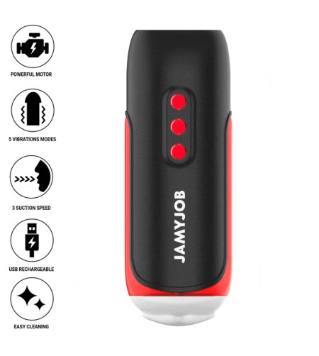 JAMYJOB - MASTURBATEUR BUCCAL AUTOMATIQUE BLAZE 5 MODES ONDES STIMULANTES ET VIBRATIONS