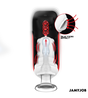 JAMYJOB - MASTURBATEUR BUCCAL AUTOMATIQUE BLAZE 5 MODES ONDES STIMULANTES ET VIBRATIONS