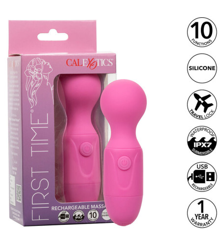 CALEXOTICS - FIRST TIME MASSEUR RECHARGEABLE 10 VIBRATIONS ROSE