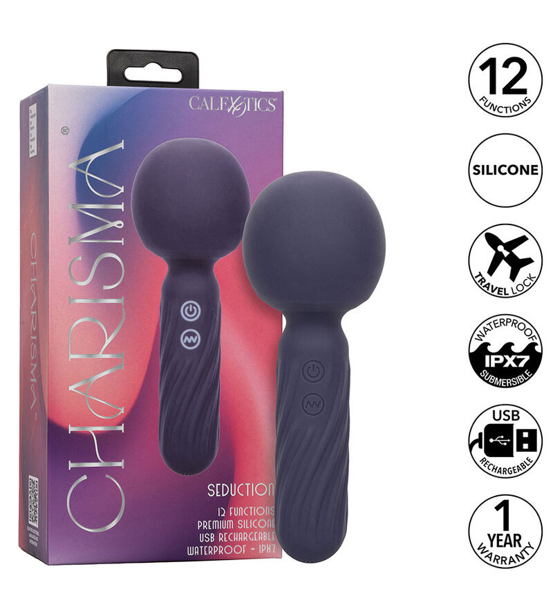 CALEXOTICS - CHARISMA SEDUCTION MASSEUR 12 FONCTIONS 17,75 CM X 6,25 CM VIOLET