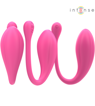INTENSE - JANICE U VIBRATEUR DOUBLE STIMULATION 10 VIBRATIONS ROSE TÉLÉCOMMANDE