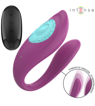 INTENSE - ANNIE VIBRATEUR ET STIMULATEUR EN U VIOLET TÉLÉCOMMANDE