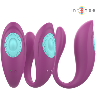INTENSE - ANNIE VIBRATEUR ET STIMULATEUR EN U VIOLET TÉLÉCOMMANDE