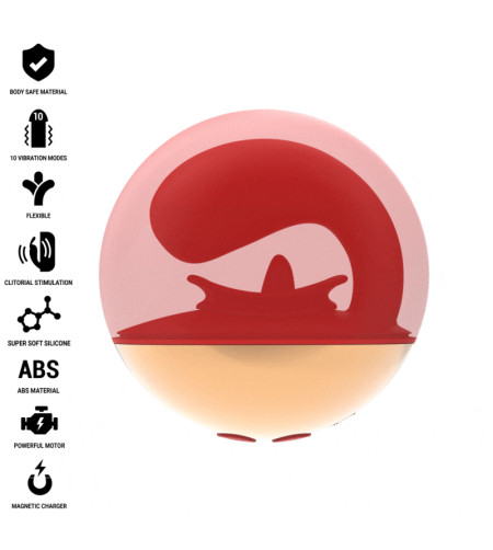 INTENSE - VIBRATEUR  STIMULATEUR MARIAH EN FORME DE U 10 VIBRATIONS ROUGE