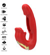 INTENSE - NATHY DOUBLE VIBRATEUR AVEC BOUCHE STIMULANTE MULTIFONCTION ROUGE