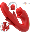 INTENSE - NATHY DOUBLE VIBRATEUR AVEC BOUCHE STIMULANTE MULTIFONCTION ROUGE