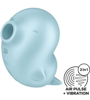 SATISFYER - SASSY SEAL STIMULATEUR ET VIBRATEUR BLEU