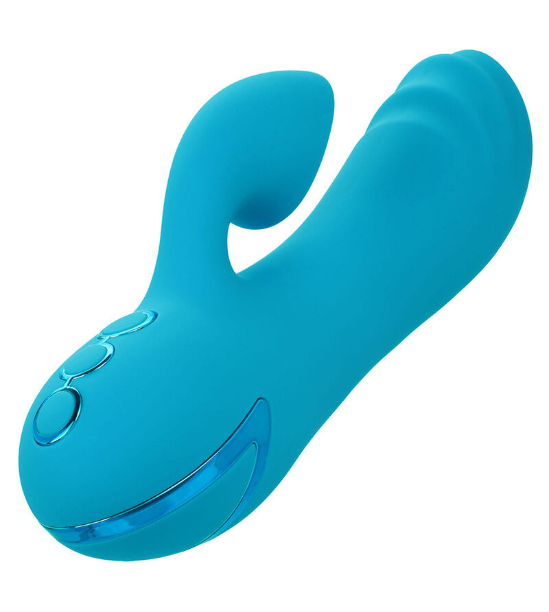 CALEXOTICS - SUNSET BEACH SEDUCER VIBRATEUR  STIMULATEUR 10 FONCTIONS BLEU