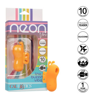 CALEXOTICS - NEON VIBES BUZZING VIBE LE STIMULATEUR DE DOIGTS 10 VIBRATIONS ORANGE