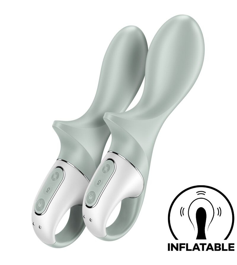 SATISFYER - AIR PUMP BOOTY 3 VIBRATEUR ANAL GONFLABLE GRIS VERT