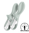 SATISFYER - AIR PUMP BOOTY 3 VIBRATEUR ANAL GONFLABLE GRIS VERT