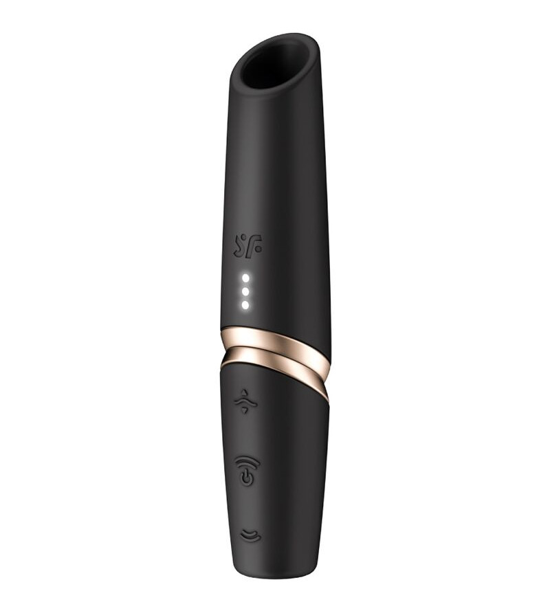 SATISFYER - STIMULATEUR DE CLITORIS PERFECT KISS WAVE NOIR / OR