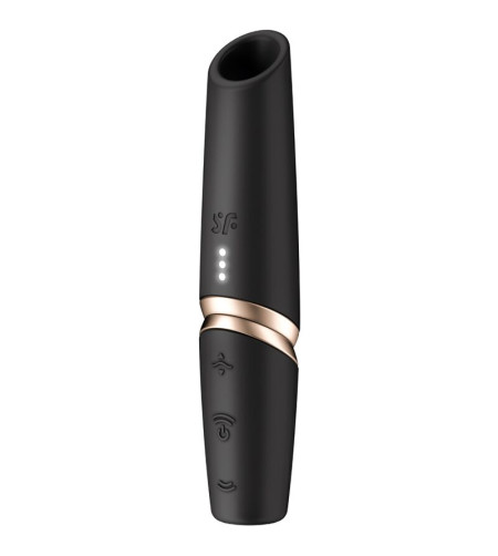 SATISFYER - STIMULATEUR DE CLITORIS PERFECT KISS WAVE NOIR / OR