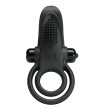 PRETTY LOVE - DOUBLE ANNEAU VIBRANT + STIMULATEUR DE CLITORIS 10 VIBRATIONS NOIR
