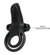 PRETTY LOVE - DOUBLE ANNEAU VIBRANT + STIMULATEUR DE CLITORIS 10 VIBRATIONS NOIR