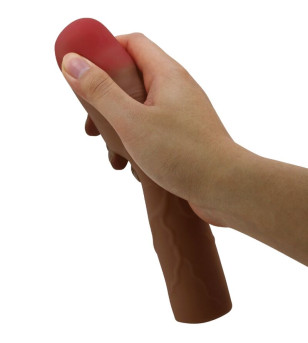 PRETTY LOVE - KYLIAN MANCHON PÉNIS AVEC EXTENSION 7,6 CM MULÂTRE