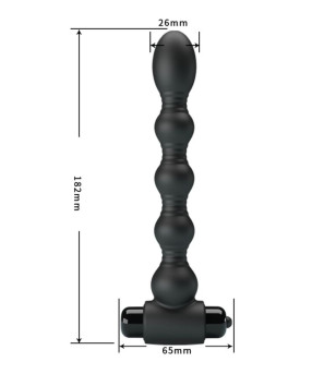 PRETTY LOVE - PLUG ANAL LYNN SILICONE 10 VIBRATIONS NOIR