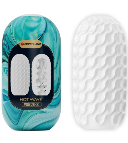 PRETTY LOVE - MASTURBATEUR POUR HOMME EN SILICONE HOT WAVE BLANC