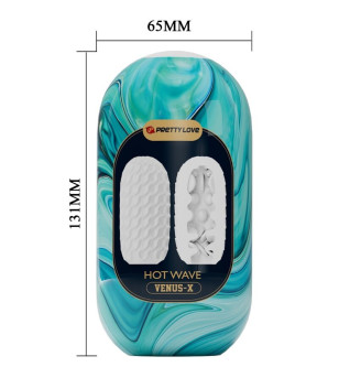 PRETTY LOVE - MASTURBATEUR POUR HOMME EN SILICONE HOT WAVE BLANC