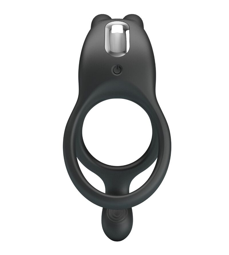 PRETTY LOVE - SETH DOUBLE ANNEAU VIBRANT LAPIN 7 VIBRATIONS NOIR