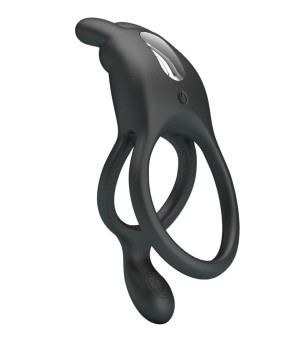 PRETTY LOVE - SETH DOUBLE ANNEAU VIBRANT LAPIN 7 VIBRATIONS NOIR