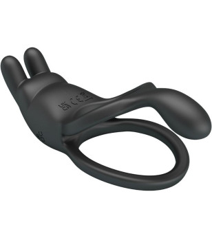 PRETTY LOVE - SETH DOUBLE ANNEAU VIBRANT LAPIN 7 VIBRATIONS NOIR