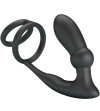 PRETTY LOVE - ANNEAU PÉNIS EMONI + PLUG ANAL 12 VIBRATIONS NOIR