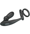 PRETTY LOVE - ANNEAU PÉNIS EMONI + PLUG ANAL 12 VIBRATIONS NOIR