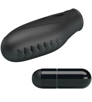 PRETTY LOVE - VIBRATEUR DOIGT EN SILICONE GILO NOIR
