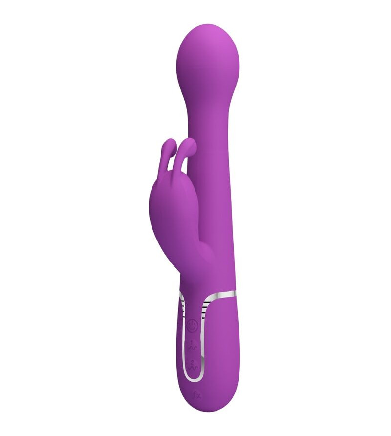 PRETTY LOVE - VIBRATEUR LAPIN MULTIFONCTION 3 EN 1 DEJON VIOLET