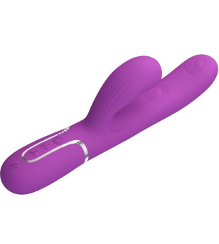PRETTY LOVE - VIBRATEUR LAPIN MULTIFONCTION 3 EN 1 PERLITA VIOLET