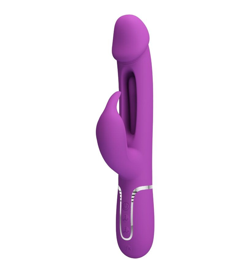 PRETTY LOVE - KAMPAS VIBRATEUR LAPIN MULTIFONCTION 3 EN 1 VIOLET