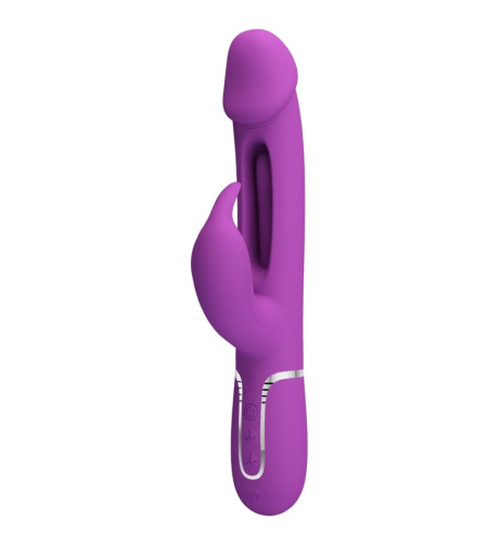 PRETTY LOVE - KAMPAS VIBRATEUR LAPIN MULTIFONCTION 3 EN 1 VIOLET